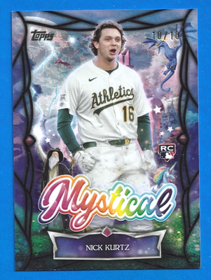 2025 Topps Update Series NICK KURTZ ROOKIE MYSTICAL BLACK 1O/10