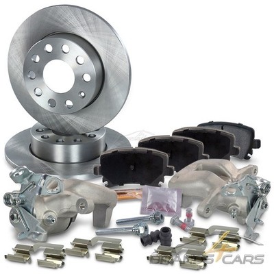 ATEC 2x BREMSSATTEL Ø41+BREMSSCHEIBEN Ø256+BREMSBELÄGE HINTEN FÜR VW TOURAN 1T