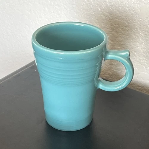 Fiesta Latte Mug Turquoise Tall Bistro Ring Handle Thumb Rest FIESTA WARE HLC