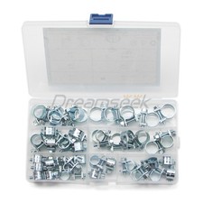 48Pcs Fuel Injection Gas Line Hose Clamps Clip Pipe Clamp Assortment Kit 6 Sizes