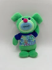 Fisher Price Sing-a-ma-jigs Blue Lime Green Peace Shirt 9" 2010 Mattel VIDEO!