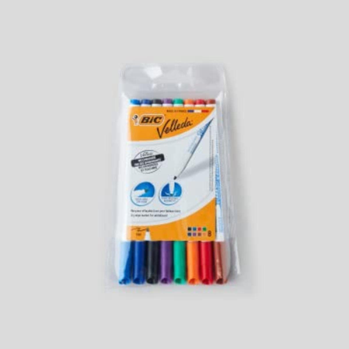 Bic Velleda 1721, Whiteboard Marker Bullet Tip, 1.5mm Line, Assorted Colours, Pa