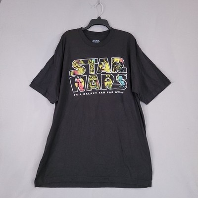 Mad Engine Star Wars Men's Black 2XLT Crew Neck Graphic T-Shirt Cotton Blend
