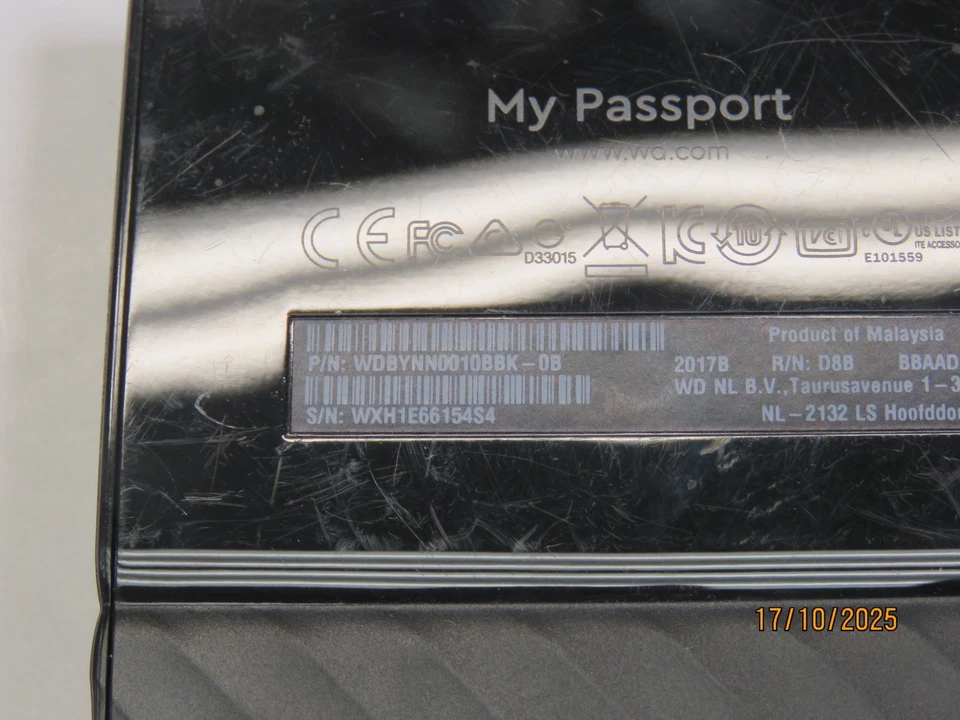 Western Digital My Passport WDBFKF0010BBK-WESE 1TB Portable External HDD [NO170] - Image 3 of 4
