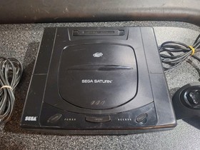 Sega Saturn Console Bundle USA Region Black Controller TESTED WORKING 