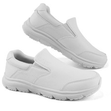 Jacata Non Slip Nursing Work Shoes for Women Water Resistant Leather...