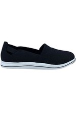 Clarks Cloudsteppers Canvas Slip-Ons Breeze Step Black