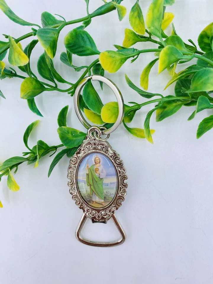 24 Favores de Bautismo 12 Rosarios 12 Llavero San Judas Recuerdos de Bautizo/Comunión Foto 3 de 4