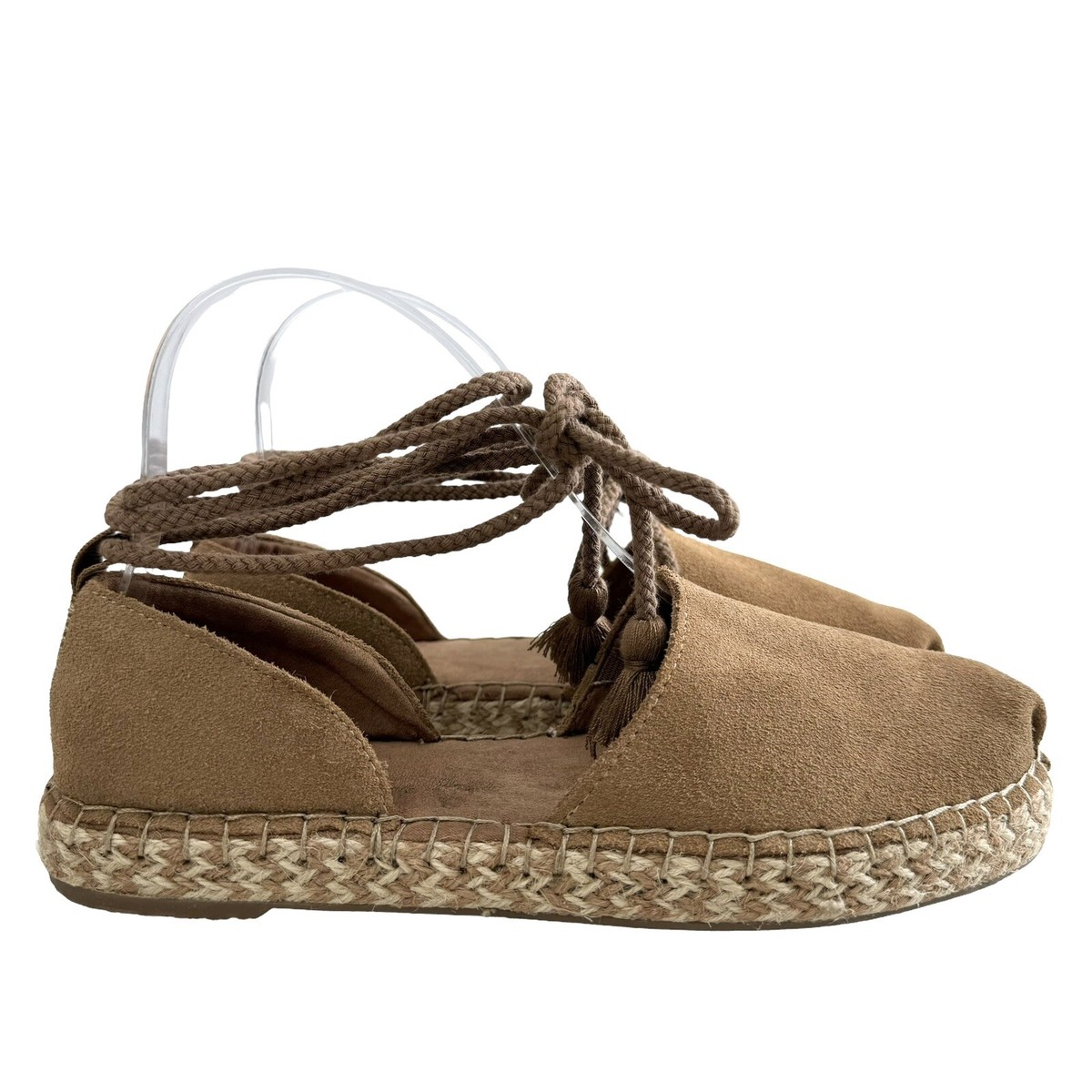 Toms Katalina Suede D'orsay Flat Espadrilles Size