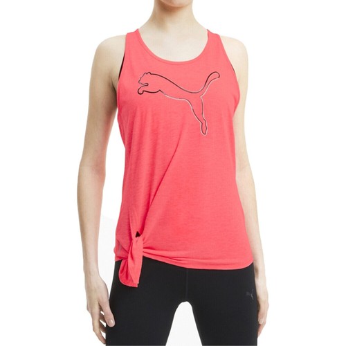 Puma Women's Logo Tie Racerback Tank Top(Pink,XL) - Picture 2 of 3