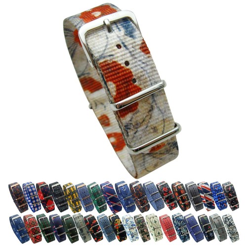 HNS Grafik Muster Druck Ballistische Nylon Modeuhr Ersatzband Band - Bild 121 von 146