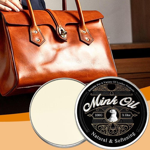 Genuine Leather Mink Oil Cream Nourishes Leather Care Cream 100g - Picture 8 of 12
