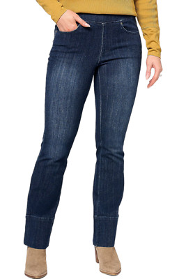 Belle by Kim Gravel Primabelle Mega Hem Bootcut Jean Dark Indigo