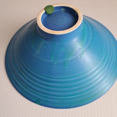 John Curry Studio Pottery Turquoise Blue Barium Glaze Bowl ca. 1990 Ceramic USA - 第 5/15 張圖片