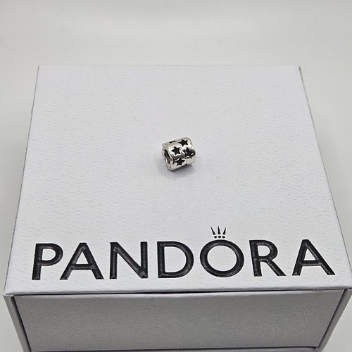 Original Pandora Charm Durchbrochen Sehende Sterne ALE 925 #790348