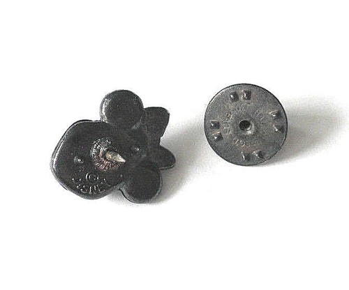 MINNIE MOUSE DISNEY ANSTECKNADEL ZINN SILBERFARBEN HAARSCHLEIFE KOPFRÜCKEN VINTAGE 3/4" - Bild 3 von 3