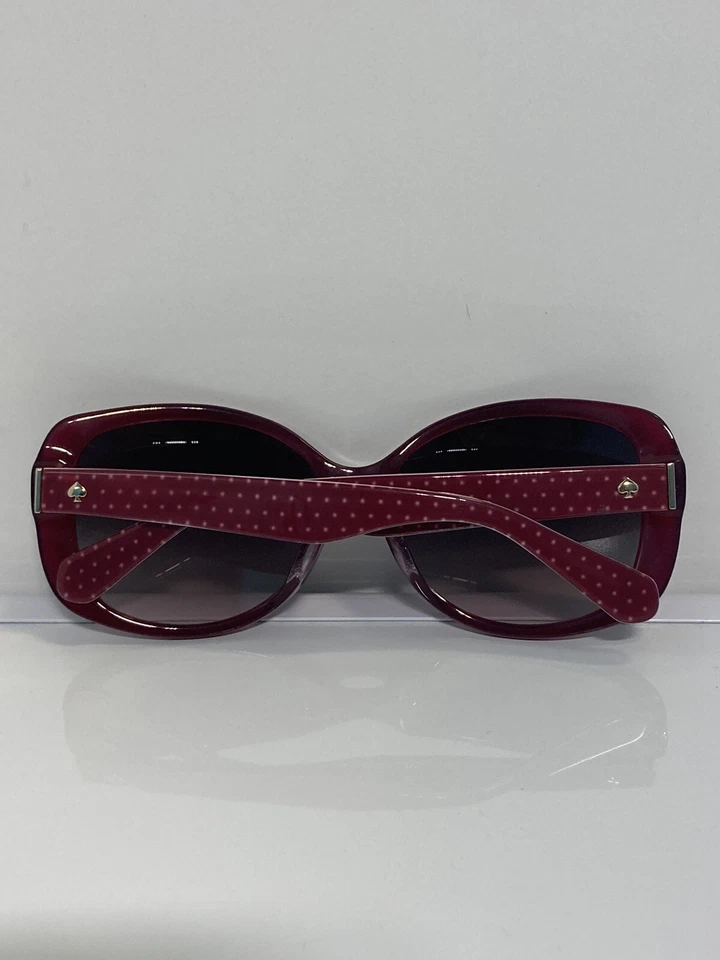 全新带盒 Kate Spade Amberlyn/F/S 水晶勃艮第圆形塑料女式太阳镜 — 第 4/4 张图片