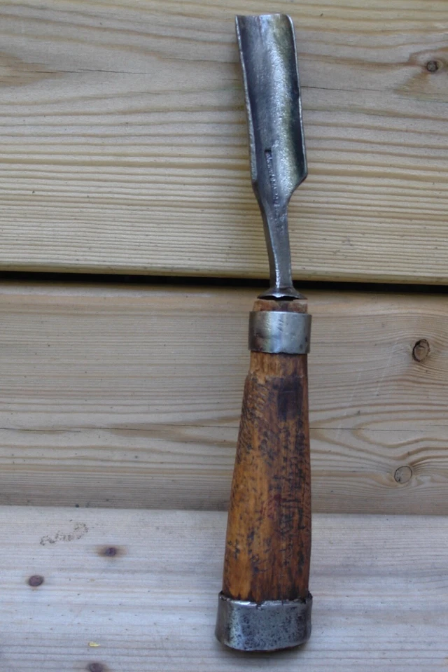  Superbe ancienne gouge acier forgé d"époque 19 ème de marque Peugeot & Jackson - Photo 2/4