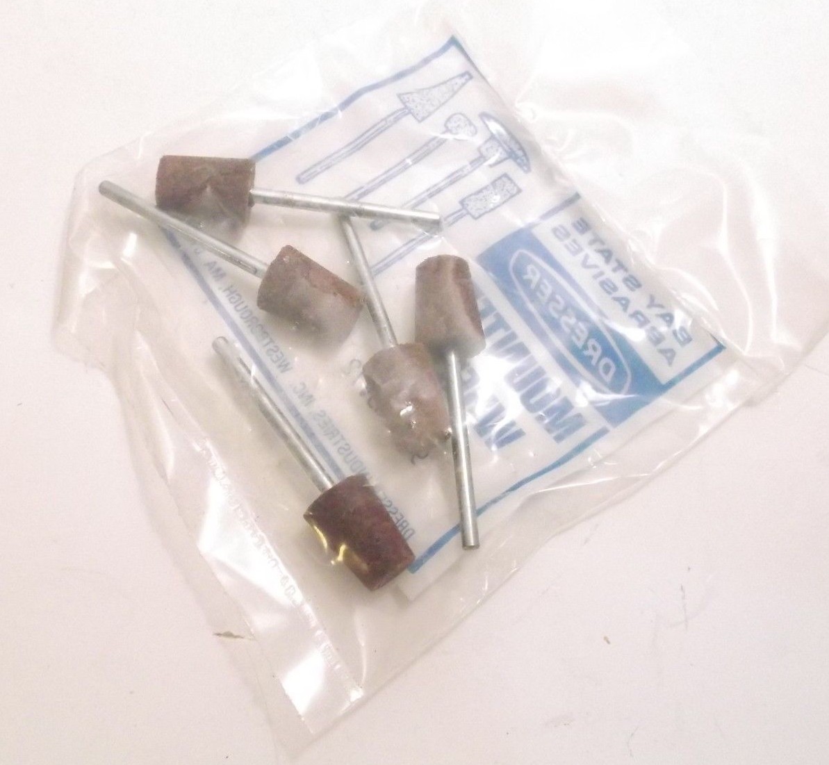 (Qty 10) Bay State B91 Vitrified Mounted Point (1/2" x 5/8") 60 Grit - Deburring