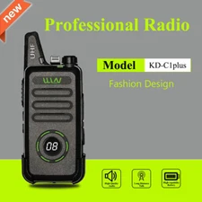 New WLN KD-C1plus Mini Walkie Talkie 400-470MHz 16 Channels UHF Transceiver
