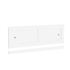 White PVC 1700mm 2 Sliding Doors Bath Front Panel