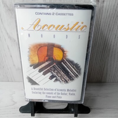 ACOUSTIC MOODS DOUBLE ALBUM CASSETTE TAPE ALBUM - NEW SEALED -RARE RETRO 2 TAPES