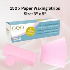 3" x 150 Pink Paper non woven epilating waxing strips body professional salon