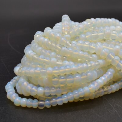 Opalit Rondelle Zwischenring Perlen - 6 mm, 8 mm, 14 Zoll, für Schmuckherstellung