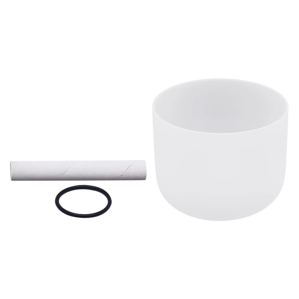 Cuenco para cantar de cristal de cuarzo esmerilado sonido curativo cuenco de música 8 pulgadas Foto 4 de 4