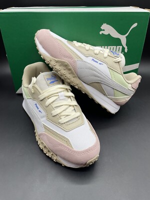 PUMA Kids Puma Blacktop Rider BTS PS Sneaker White Dewdrop Rose Quartz Size  2C
