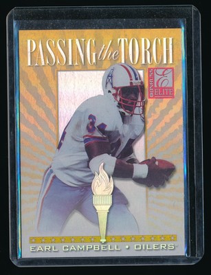 EARL CAMPBELL 1999 DONRUSS ELITE PASSING THE TORCH 0298/1500 *HOUSTON OILERS*