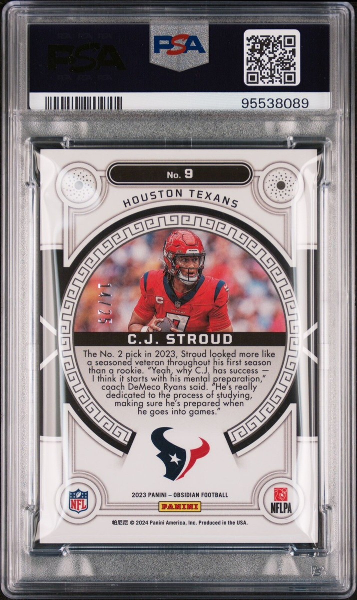 2023 CJ Stroud RC Obsidian Orbital Etch Yellow #/25 PSA 9 | eBay