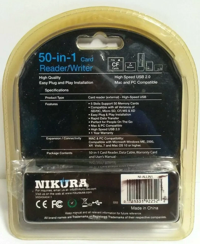 Lector/escritor de tarjetas Nikura 50 en 1 Foto 2 de 2