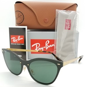 NEW-Rayban-Blaze-Cat-Eye-sunglasses-RB3580N-043-71-43-Black-Green-AUTHENTIC-3580