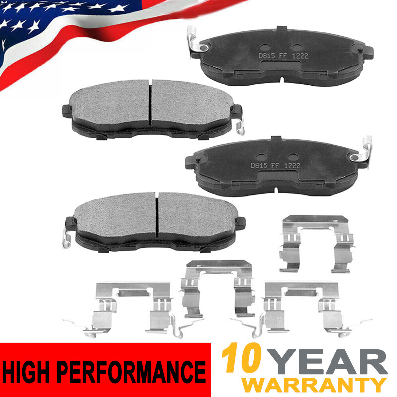 Front Ceramic Brake Pads w/Hardware for 2002 2003 2004 20052012 Nissan