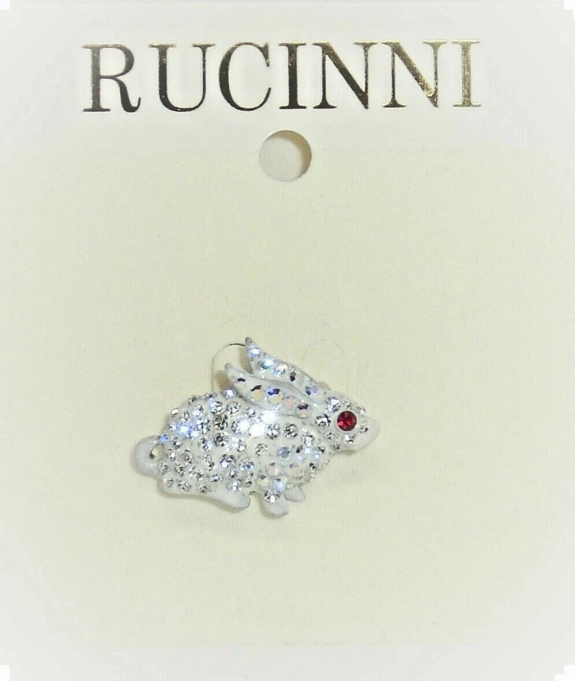 Брошь RUCINNI White Bunny с кристаллом Swarovski (8978WT) - Изображение 3 из 4