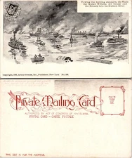 Towing Saale Kaiser Wilhelm der Grosse Bremen Hudson River Postcard