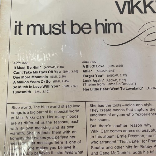 Vikki Carr It Must Be Him Vinyl LP Record Vintage 1967 Stereo LST 7533 Very Nice - Picture 9 of 10