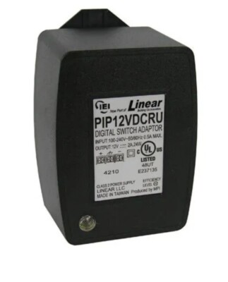 Linear IEI PIP12VDCRU Plug-in 12 VDC Power Supply LED Protection Transformer