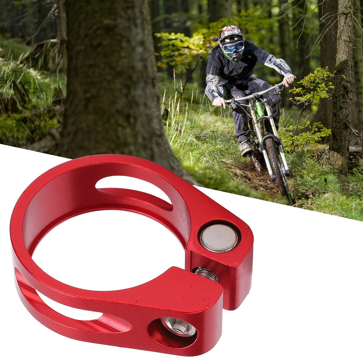 31.8mm Bike Seat Post Clamp Tube Clip Aluminium Alloy Quick 