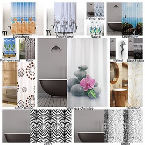 Détails Sur Rideau De Douche En Tissu 120x200 Cm Gris Rouge Noir Blanc Marron Vert Bleu