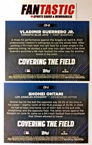 2024 Topps Series 2 COVERING THE FIELD Insert Card YOU PICK - Picture 2 of 2