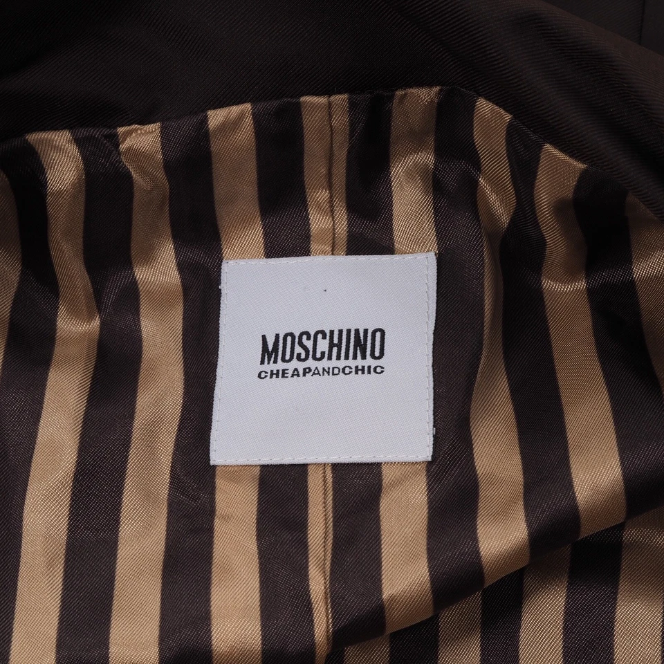 Moschino Barato y Chic De Colección Mujeres Marrón Falda Blazer Chaqueta Conjunto Traje US10 IT44 Foto 4 de 4