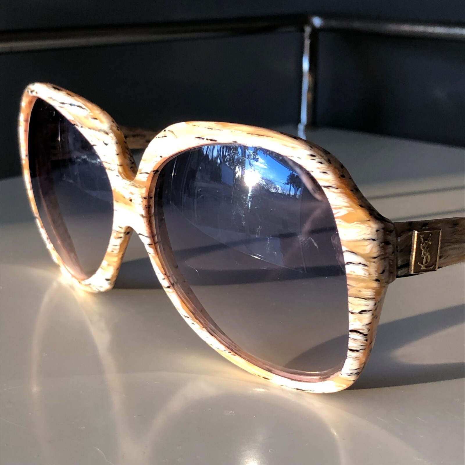 Occhiali da sole vintage Yves Saint LAURENT oversize farfalla mod Francia anni 70 fantastici!