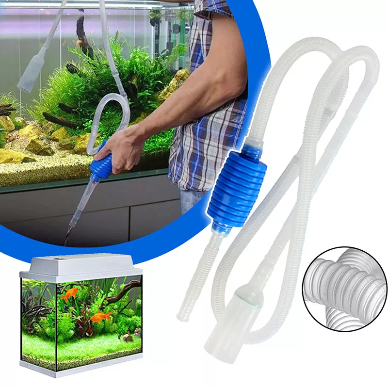 Aquarium Vacuum Siphon Gravel Cleaner Pump Water Change Safe for Fish Tank