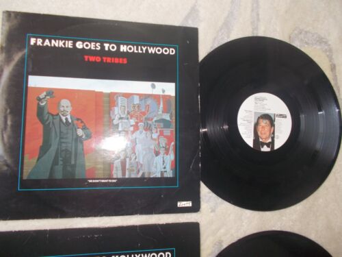 FRANKIE GOES TO HOLLYWOOD PAIR OF "TWO TRIBES" 45 RPM SINGLE ALBUMS 12 INCH LP - Picture 3 of 6