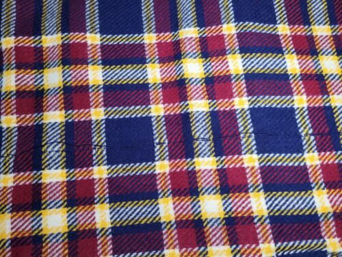 70s Plaid Tartan Wool Blend Multicolor Woven Sewing Craft Fabric 60x60" Vtg - Picture 14 of 24