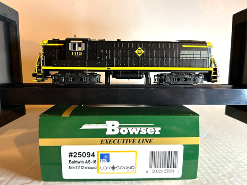 BOWSER #25094 Erie Baldwin AS16 Diesel Loco #1112 con CCC y sonido H.O. 1:87 | Zustand: New