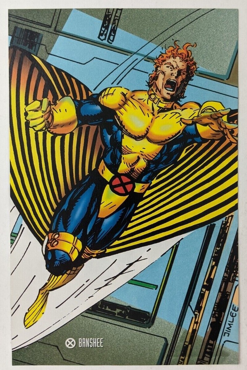 Domino Banshee X-Men Trading Cards Comic Poster Art Pin-Up