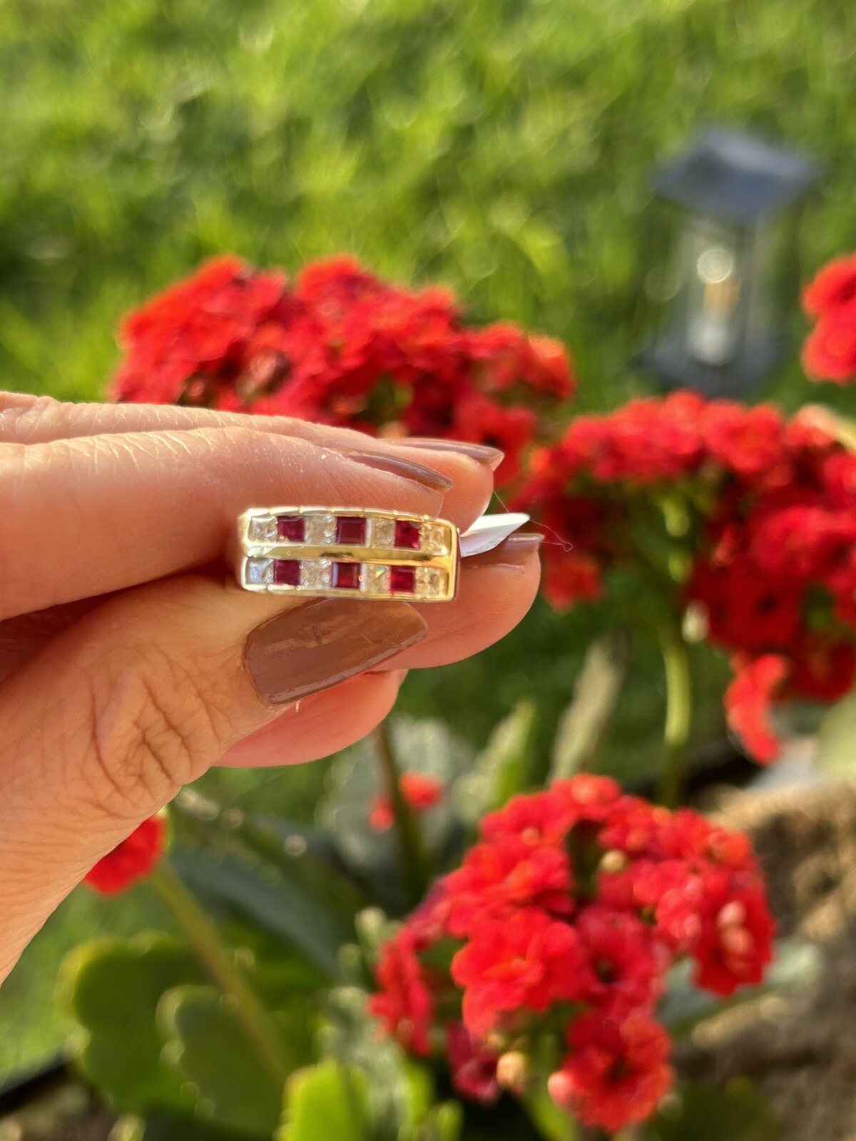 14k Ruby Cz Illusionist Ring - image 8